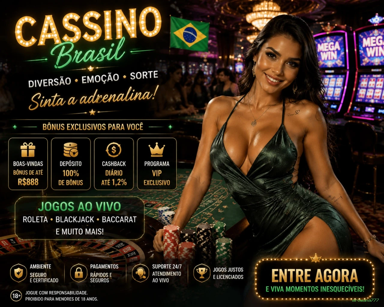 Controles de paJogonto e BRL em arowana777